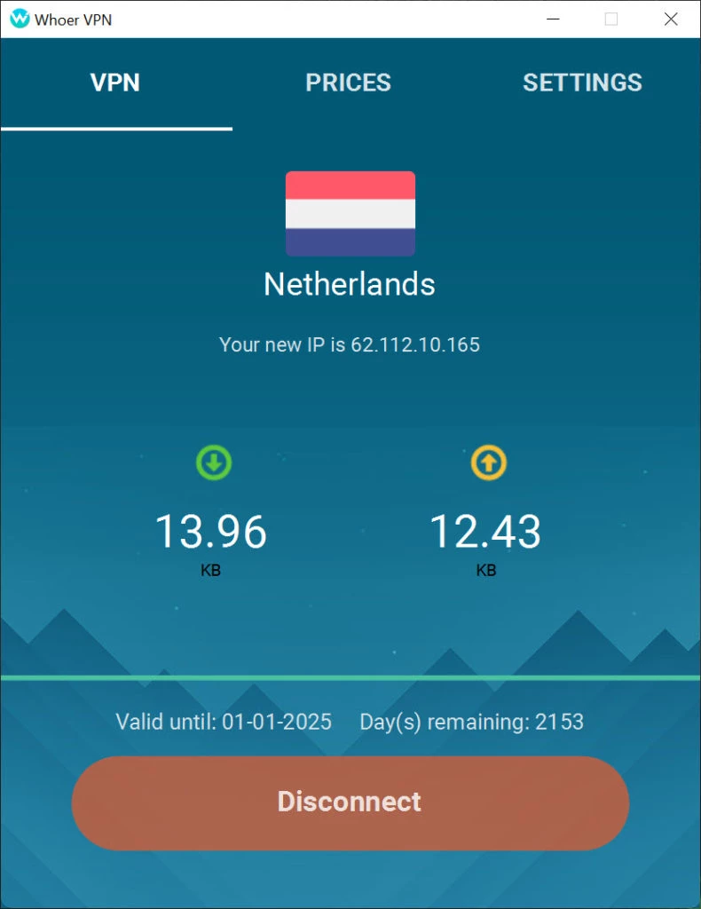 Whoer VPN — captura de tela 3